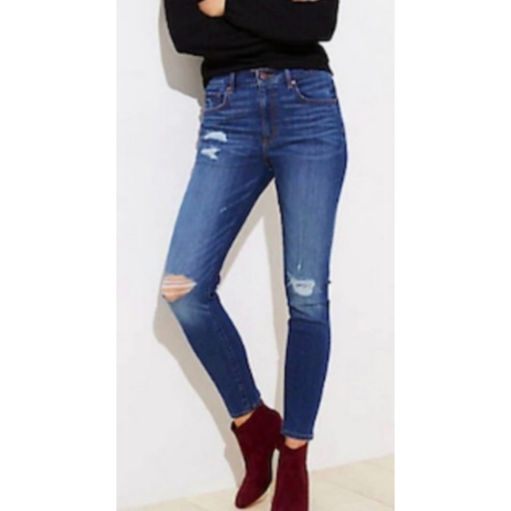 LOFT Outlet Distressed Modern Skinny Jean